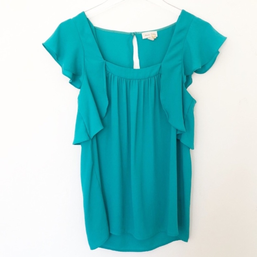 Anthropologie Meadow Rue Flutter Sleeve Blouse
